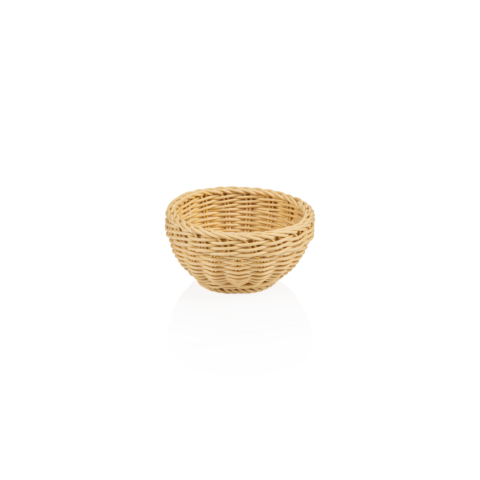 Korb WEAVER PRO Tischkörbe, Ø 16 cm, Höhe 8 cm, hellbeige, Polypropylen