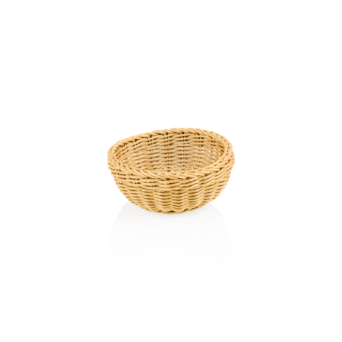 Korb WEAVER PRO Tischkörbe, Ø 20 cm, Höhe 8 cm, hellbeige, Polypropylen