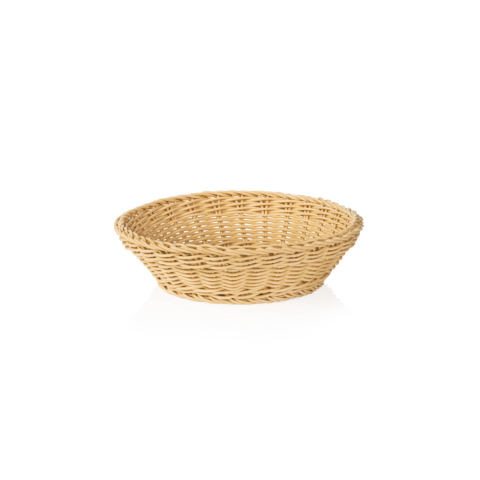 Korb WEAVER PRO Tischkörbe, Ø 29 cm, Höhe 7 cm, hellbeige, Polypropylen