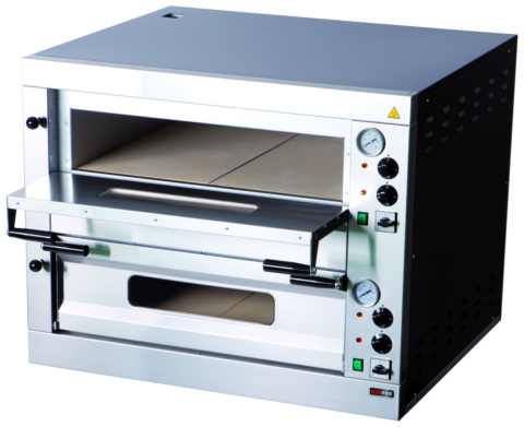 Pizzaofen Basic 4+4 für 8 Pizzen ø33cm, 9,6 kW