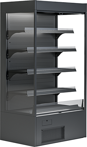 Wandkühlregal Variant 107 Black Line mit Nachtrollo