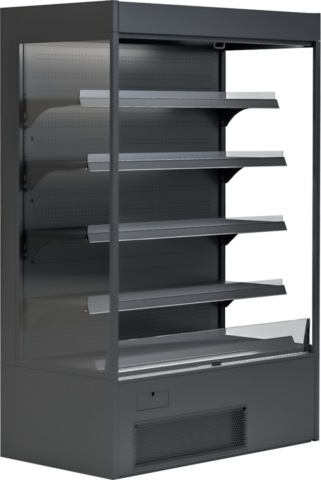 Wandkühlregal Variant 132 Black Line mit Nachtrollo