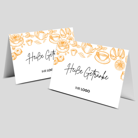 Buffet-Tischaufsteller Gelb – Stilvoll und perfekt für Buffets