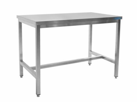 SARO Edelstahltisch ohne Unterblatt - B 700 x T 600 mm