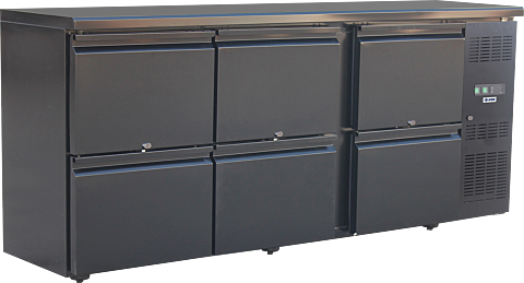 Backbar BB 206 mit 6 Schubladen, Umluftkühlung, 2002 mm