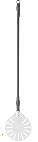 Pizzaschaufel rund perforiert Alu 1200x230 mm