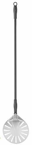 Pizzaschaufel rund perf. Edelst. 1200x230 mm