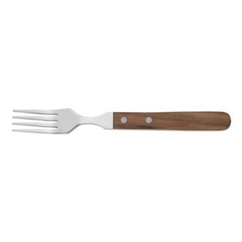 Steakgabel Set, mit Walnussholzgriff, 20 cm, Set á 6 Stück, Holz, Chromstahl 13/0