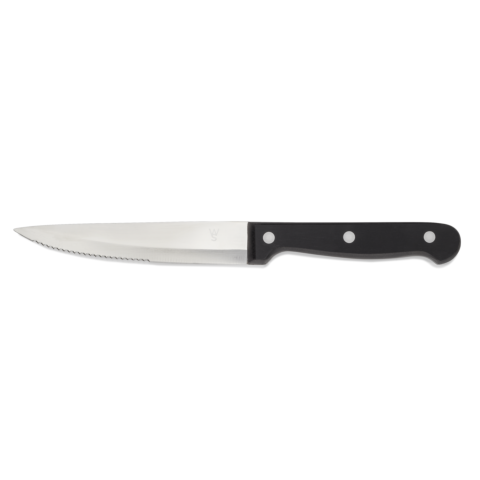 Steakmesser Set, mit POM Kunststoffgriff, 25 cm, Set á 6 Stück, Polyoxymethylen, Chromstahl 13/0