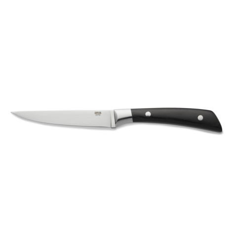 Steakmesser Set CARLOS, mit schwarzem Pakkaholzgriff, 24 cm, Set á 6 Stück, Klingenstahl 420, Holz