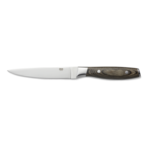 Steakmesser Set CARLOS, mit braunem Pakkaholzgriff, 25 cm, Set á 6 Stück, Klingenstahl 420, Holz