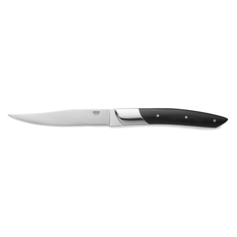 Steakmesser Set CARLOS, mit schwarzem Sandelholzgriff, 24 cm, Set á 6 Stück, Klingenstahl 420, Holz