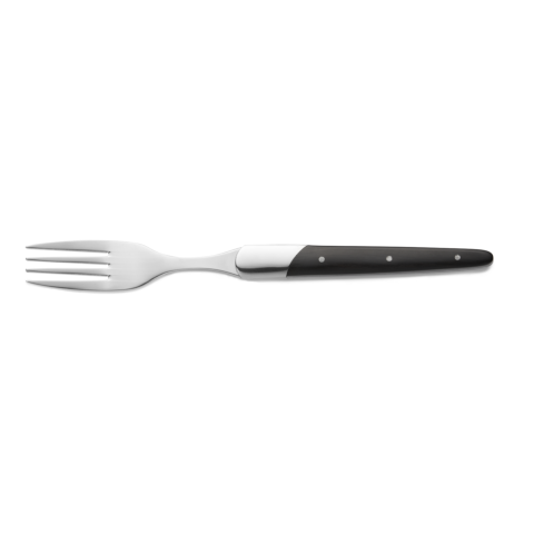 Steakgabel Set CARLOS, mit schwarzem Sandelholzgriff, 22,5 cm, Set á 6 Stück, Klingenstahl 420, Holz