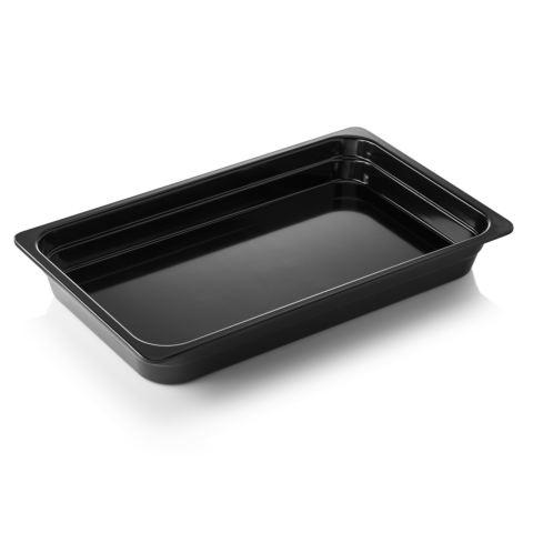 GN Behälter GN 65 BLACK 1/1-065 mm, schwarz, Melamin