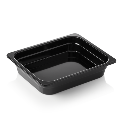 GN Behälter GN 65 BLACK 1/2-065 mm, schwarz, Melamin