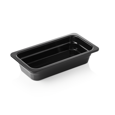 GN Behälter GN 65 BLACK 1/3-065 mm, schwarz, Melamin