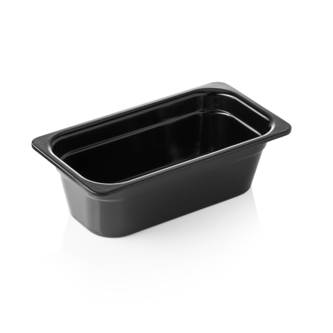 GN Behälter GN 65 BLACK 1/3-100 mm, schwarz, Melamin