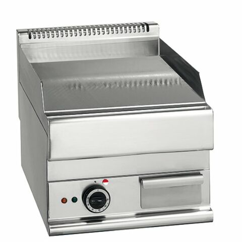 MASTRO Elektro-Grillplatte, glatt, Breite 400mm, Tiefe 650mm, 4,5 kW , 400V