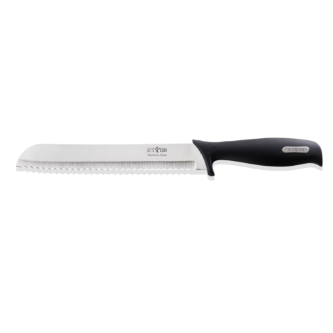 Brotmesser LET´S COOK Knife, 31,5 cm, Edelstahl, Gummi