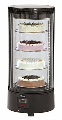 Bartscher Kuchenvitrine Kuchentheke 72 L, mit Rund-Glasscheibe Ø450 mm, H983 mm-Gastro-Germany