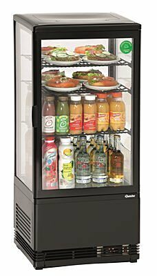 Bartscher Mini-Kühlvitrine 78 L schwarz-Gastro-Germany