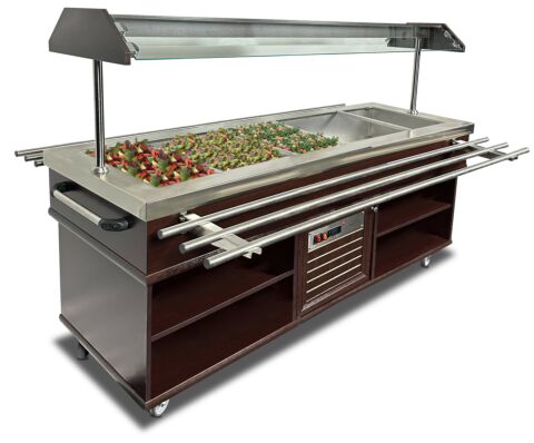 Buffet Salatbar mit Tablettrutsche für 5x GN1/1, Breite 1900mm