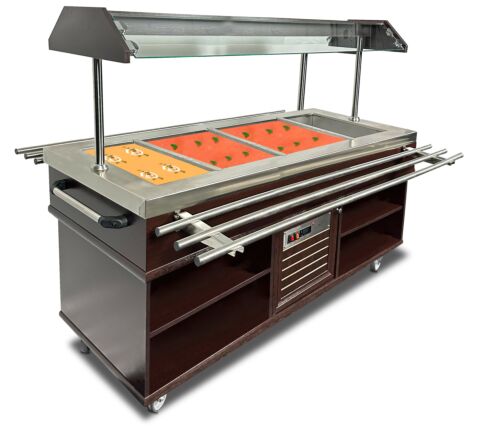 Heisses Buffet, Wärmebuffet mit Tablettrutsche für 4x GN1/1