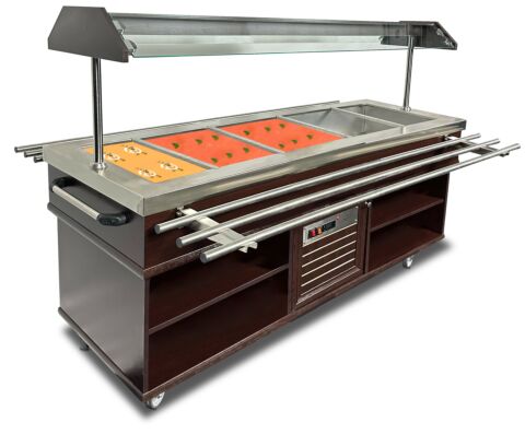 Heisses Buffet, Wärmebuffet mit Tablettrutsche für 5x GN1/1