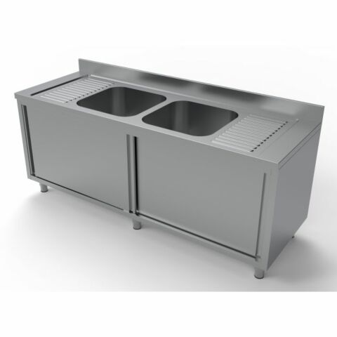 Spültisch Schiebetüren 2 Mitte 2000