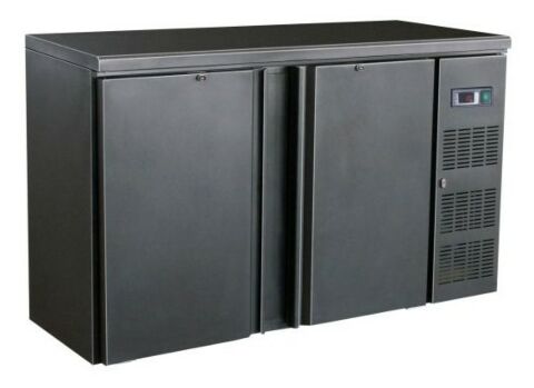 Barkühler schwarz 2 Türen 1462 mm, 350 Liter