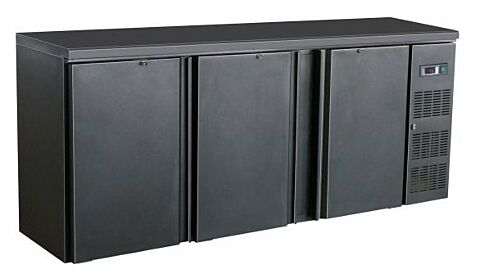 Barkühler Schwarz 3 Türen 537 L, 2002x512x860mm