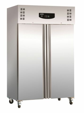 CombiSteel Edelstahl Doppeltür-Tiefkühlschrank 1200L, Breite1340mm