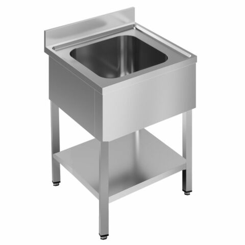 Spültisch 700 mm, 1 Becken mittig, demontabel, 700 mm tief