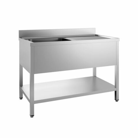 Spültisch 1200 mm, 1 Becken links, demontabel, 700 mm tief