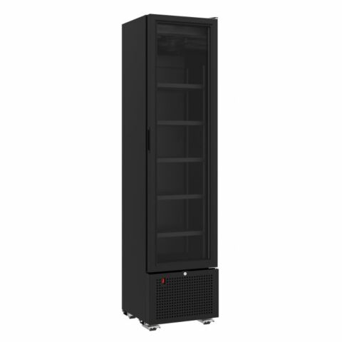 Kühlschrank 1 Glastür Schwarz 221L