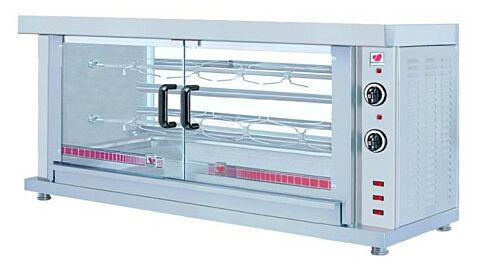 CombiSteel Elektro-Hähnchengrill mit 3 Spießen für 8-10 Hähnchen