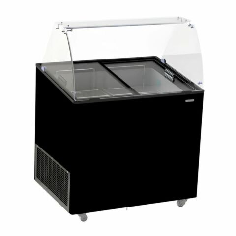 Combisteel Speiseeisvitrine Corsica 6×5 L Schwarz 909 mm