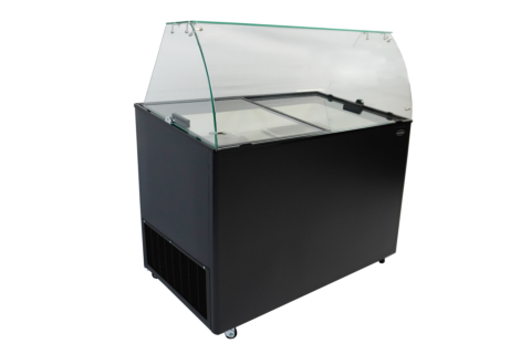 CombiSteel Speise-Eisvitrine Java schwarz 8x 5 L Behälter