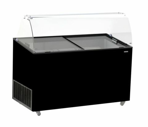 CombiSteel Speise-Eisvitrine Tenerife schwarz 10x 5 L Behälter