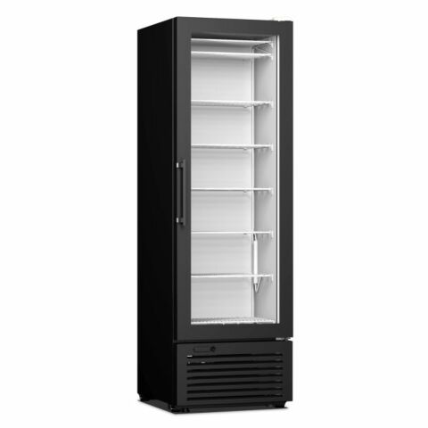 Combisteel Eis-Tiefkühlschrank Glastür 301 L schwarz 570 mm
