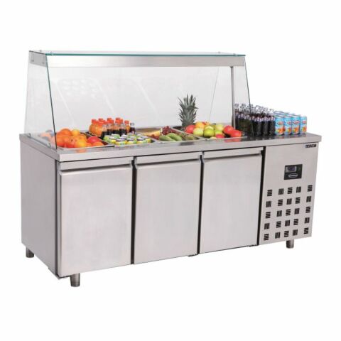 Pizzakühltisch, 2 Türen, 1360x700x1085mm