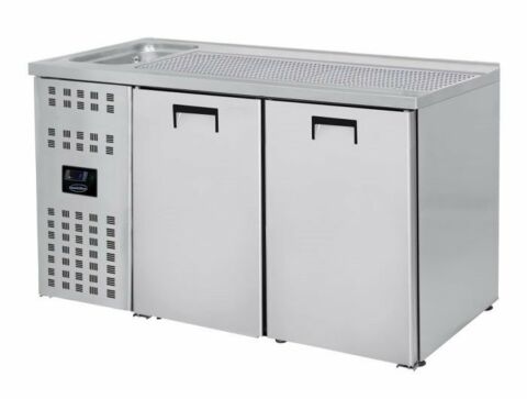 CombiSteel Getränketheke Biertheke 2 Türen, 1 Becken links