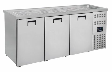 CombiSteel Getränketheke Biertheke 3 Türen, 1 Becken rechts