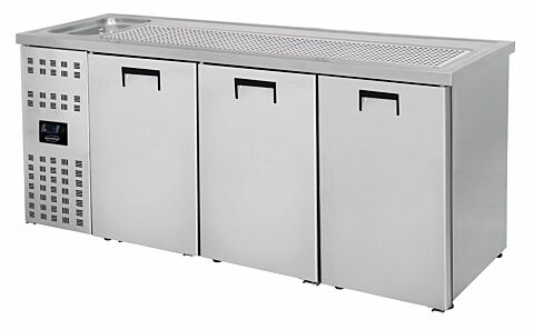 CombiSteel Getränketheke Biertheke 3 Türen, 1 Becken links