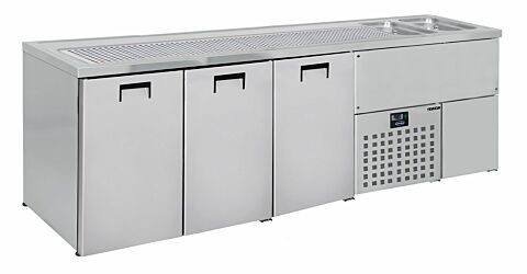 CombiSteel Getränketheke Biertheke 3 Türen, 2 Becken rechts