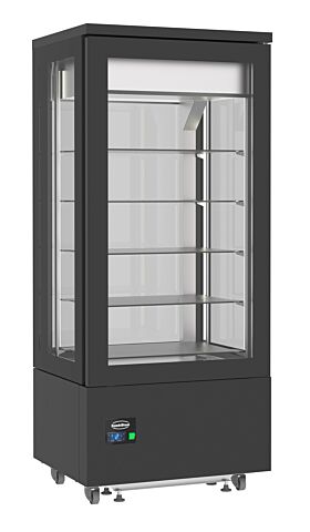 Combisteel Kuchen Kühlvitrine Schwarz | 80 cm Breite