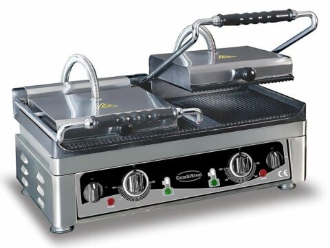 Combisteel Elektro Kontaktgrill doppelt gerillt 560 mm, Tischgerät