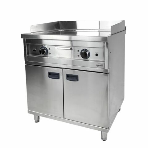 Combisteel Entry 700 Elektro Grillplatte Chrom glatt, 800x700x980 mm