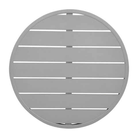 Hellgraue runde Aluminium Tischplatte 580mm