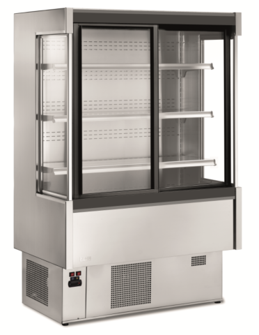 Wandkühlregal Pinto 180 mit Schiebetüren 1,26 kW, 1800 mm